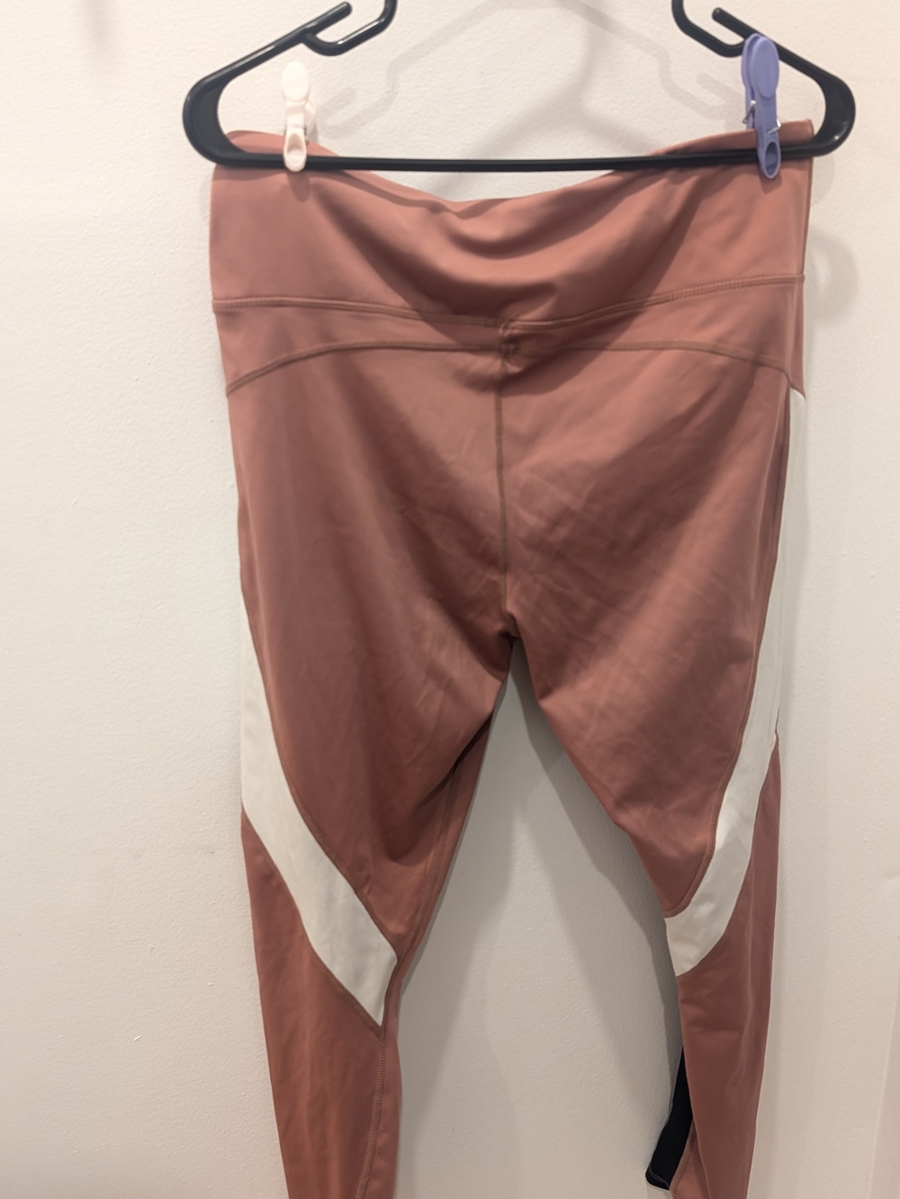 Old Navy Rose Pink Leggings with White Side Panels